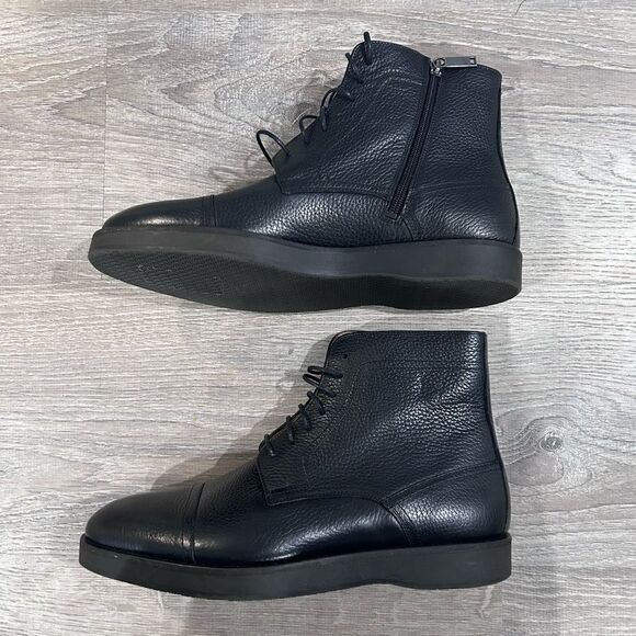 New Boss Oracle Cap Toe Men Boots Size 7.5 Black - Picture 7 of 10